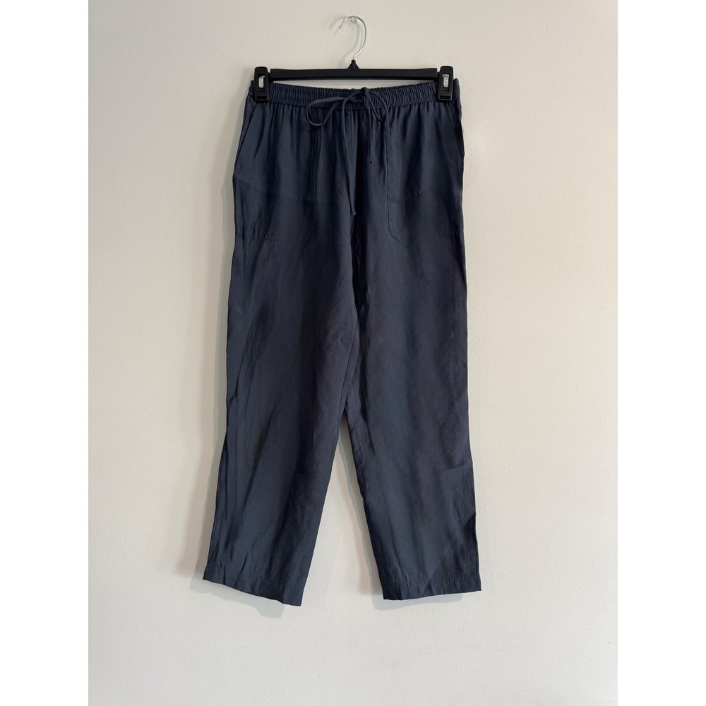 Zara Jogger Pants Womens Small Blue Elastic Drawstring Waist